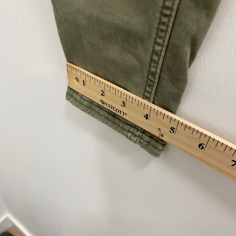 Hollister Jeans Womens 27 Olive Green Skinny Utility Rhinestone Embellished Y2K - Picture 7 of 8